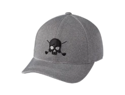 Volvik Golf Embroidered Skull Cap -Golf Equipment Store 0003 Skull embroidery cap grey