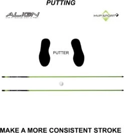 MVP Sport Golf Alignment Sticks 2-Pack -Golf Equipment Store AlignmentRods Red 11