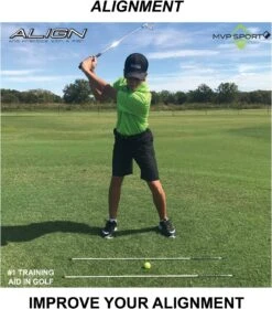 MVP Sport Golf Alignment Sticks 2-Pack -Golf Equipment Store AlignmentRods Red 3