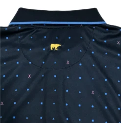 Callaway Jack Nicklaus Black Label By Perry Ellis All Over Mini Geo Polo Shirts -Golf Equipment Store AllOverMiniGeo ClassicNavy2
