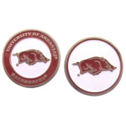 NCAA Double Sided Collegiate Golf Ball Marker Coins -Golf Equipment Store Arkansas 1