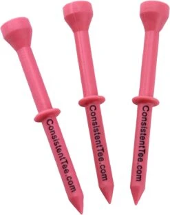 Consistent Tee Golf Tees 10 Pack - 3.25" -Golf Equipment Store ConsistentTees Pink2