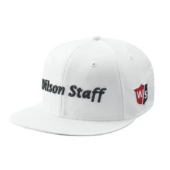 Wilson Staff Golf Flat Brim Tour Caps - Assorted Colors -Golf Equipment Store Flat Brim White 1