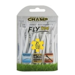 Champ Fly Tees 2.75" Plastic Golf Tees -Golf Equipment Store Flytee 2.75 white