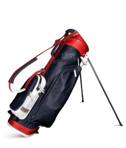 Sun Mountain Golf Leather Carry Stand Bag -Golf Equipment Store G823274LeatherStandNavy White Red