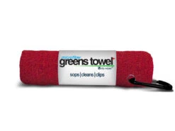 Clip Wipes Microfiber Golf Greens Towel -Golf Equipment Store Greens Towels Cardinal Red