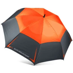 Sun Mountain Golf 68" Manual Umbrella -Golf Equipment Store Gunmetal Inferno