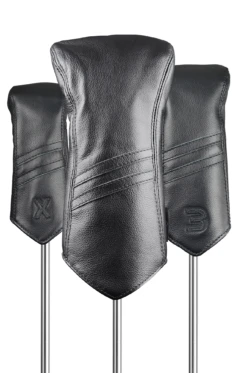 Sun Mountain Golf Leather Head Covers -Golf Equipment Store LeatherHeadcoversBlack Stripe