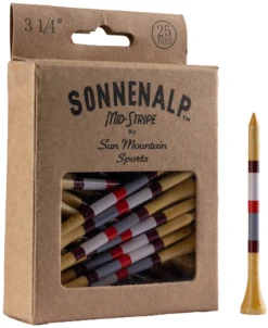 Sun Mountain Sonnenalp Mid-Stripe Golf Tees -Golf Equipment Store Sonnenalp TeesBrick