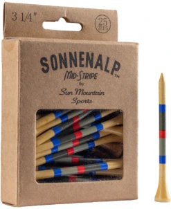Sun Mountain Sonnenalp Mid-Stripe Golf Tees -Golf Equipment Store Sonnenalp TeesLoden