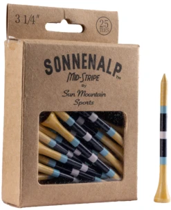 Sun Mountain Sonnenalp Mid-Stripe Golf Tees -Golf Equipment Store Sonnenalp TeesNavy