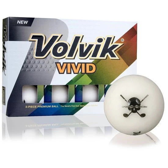 CaddiesShack Custom Jolly Rogers Skull & Crossbones Volvik Vivid Matte Golf Balls 1 CaddiesShack Custom Jolly Rogers Skull & Crossbones Volvik Vivid Matte Golf Balls
