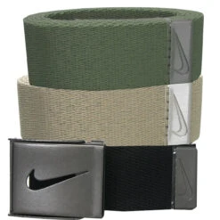 Nike 3-in-1 Web Belt Packs 18 Nike 3-in-1 Web Belt Packs -Golf Equipment Store WebBelt BlackCargoKhaki