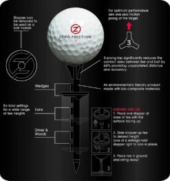 Zero Friction Lock N Drive 3-Prong Golf Tees (3-1/4 Inch, White, Pack Of 18) 5 Zero Friction Lock N Drive 3-Prong Golf Tees (3-1/4 Inch, White, Pack Of 18) -Golf Equipment Store Zero Friction Lock N Drive 3