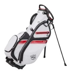 Wilson Staff EXO II Stand Carry Golf Bag -Golf Equipment Store b3c6f9ffa7ff34b93fced98c21b67dca8ba5cff8 WGB6600WH 0 WS EXO II CARRY WH BL RD v2 INLINE