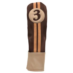 Sahara Retro Vintage #3 Fairway Wood Headcovers -Golf Equipment Store fw 3 hc chocolate tan