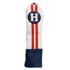 Sahara Retro Vintage Hybrid Headcovers -Golf Equipment Store hy hc red white blue